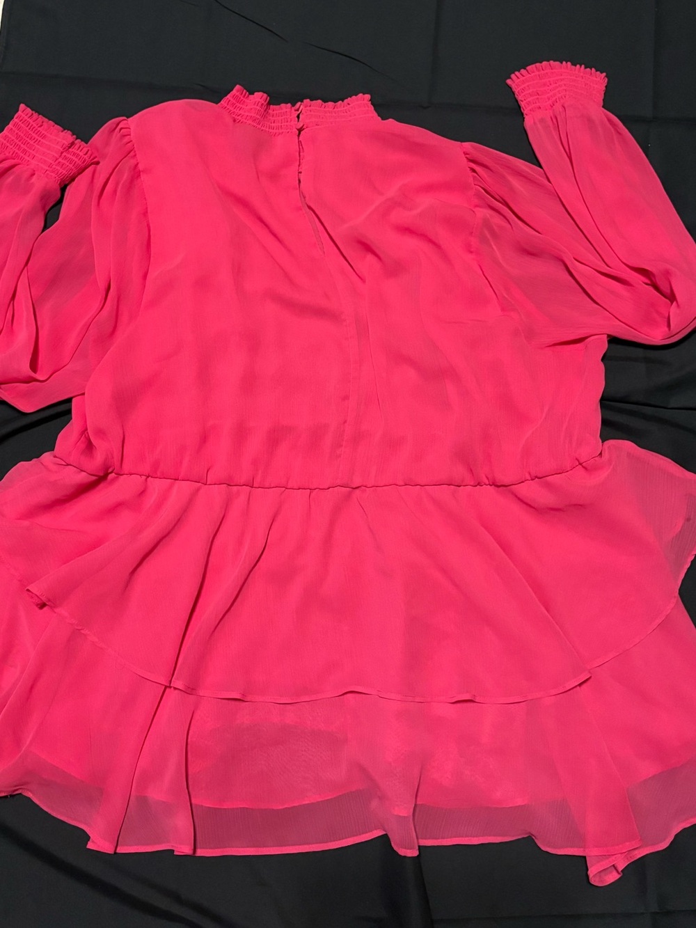 torrid Hot Pink Layered Peplum Blouse